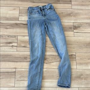Abound Blue Skinny Jeans with Worn-In Look